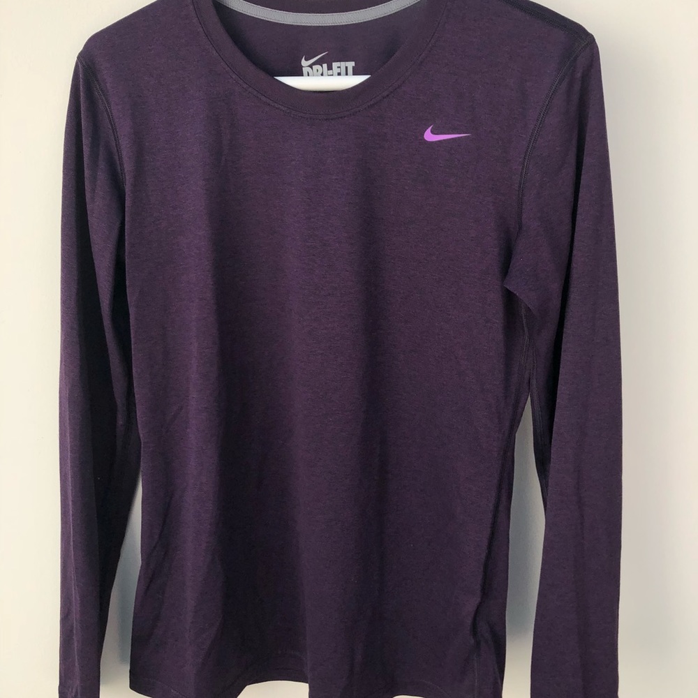 SOLD NIKE Purple Dri-Fit Long Sleeve - Picture 1 of 4